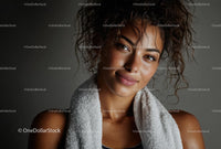 Relaxed Female Athlete After Intense Workout