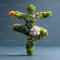 Creative Vegetable Sculpture Shaped Like Dollar Symbol
