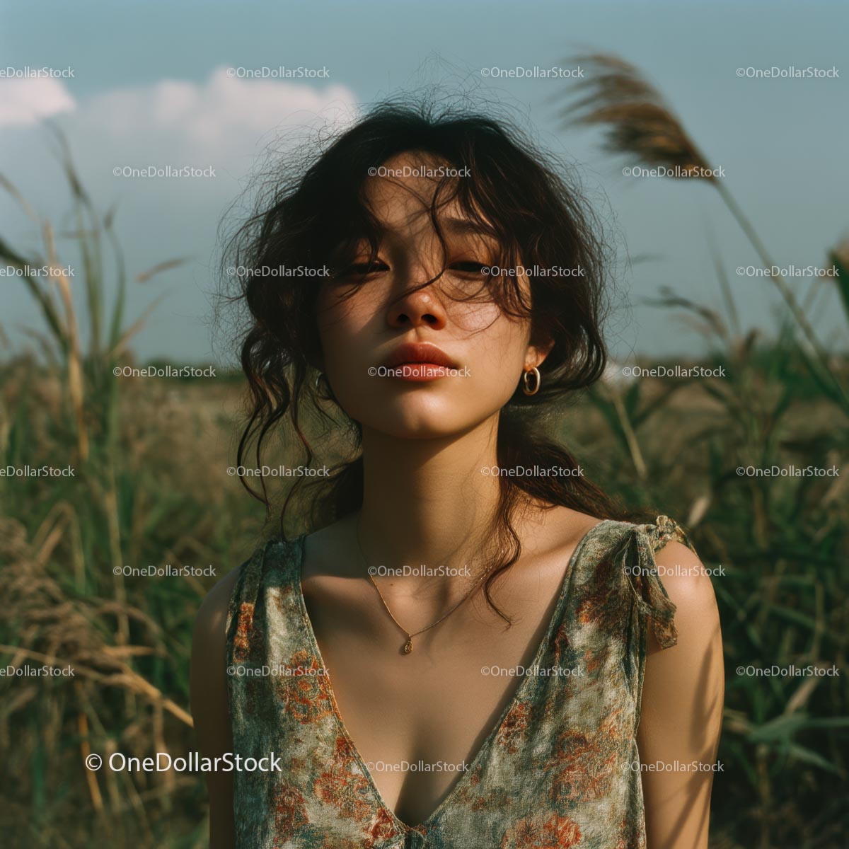 Young Woman in Field During Golden Hour