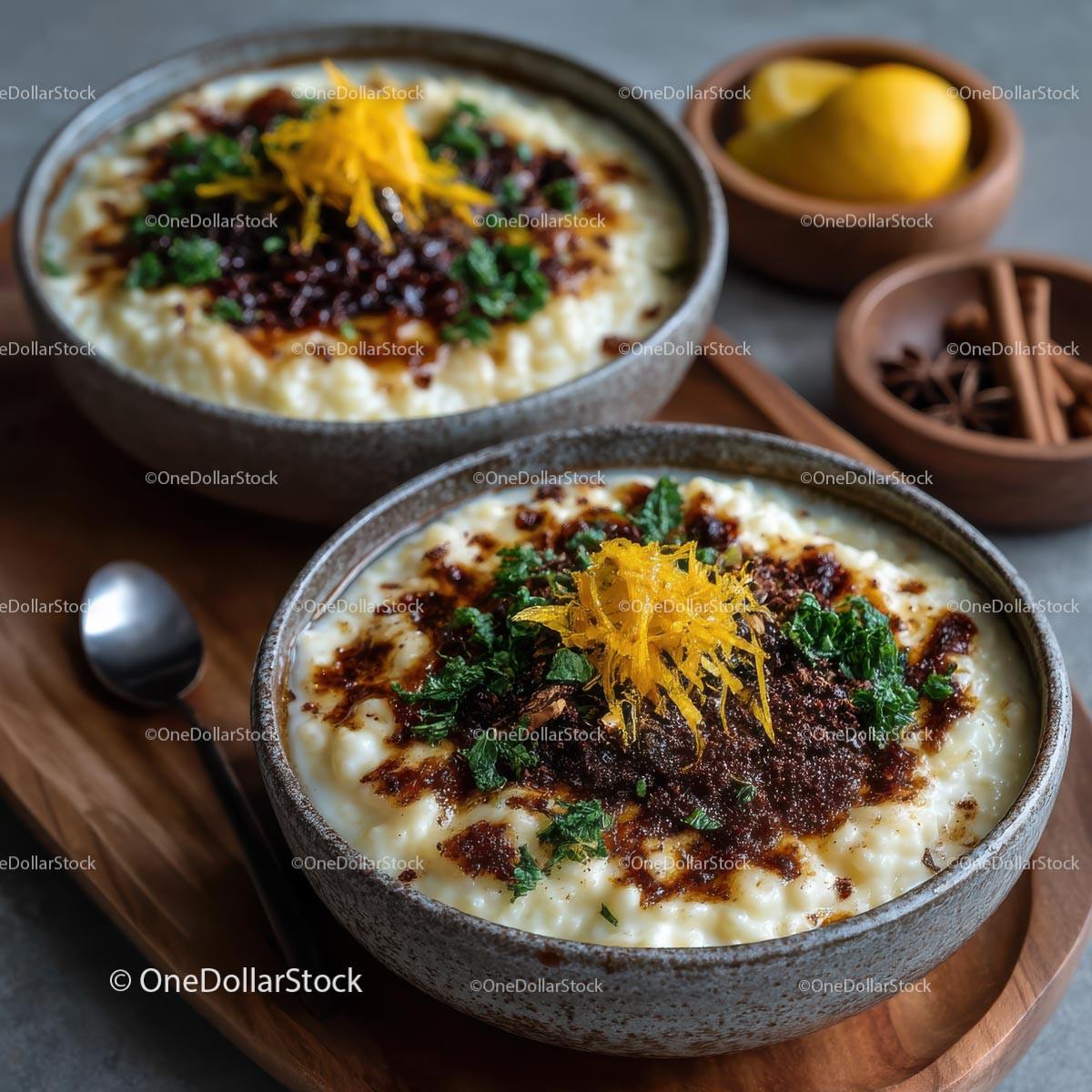 Homemade Rice Pudding with Cinnamon and Brown Sugar Stock Photo Bundle preview 31