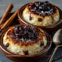 Delicious Baked Rice Pudding with Raisin Topping