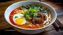 Spicy Ramen Bowl with Pork Belly and Boiled Eggs