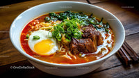 Spicy Ramen Bowl with Pork Belly and Boiled Eggs