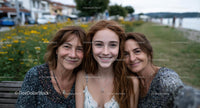 Three Generations of Women Enjoying a Summer Day Together