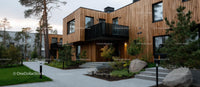 Modern Wooden Facade in Eco-Friendly Residential Area