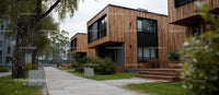 Modern Wooden-Clad Homes in a Green Urban Setting