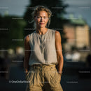 Casual Urban Portrait of a Confident Woman in Summer Attire