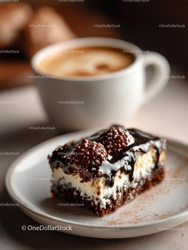 Chocolate Blackberry Cake with Cappuccino Delight