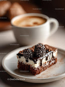 Decadent Chocolate Cake with Blackberries and Coffee