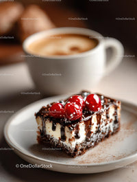 Decadent Chocolate Cherry Cake with Coffee