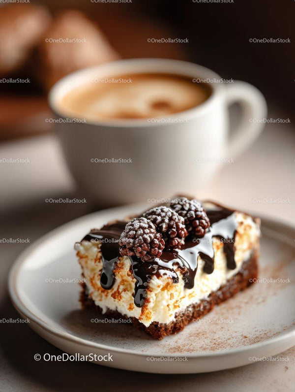 Indulgent Chocolate Blackberry Cake with Coffee