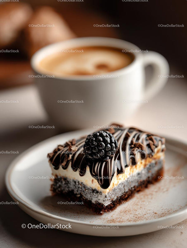 Decadent Blackberry Chocolate Dessert with Coffee