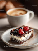 Gourmet Chocolate Berry Cake with Coffee