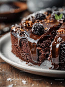 Decadent Chocolate Cake with Blackberries