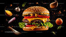 Gourmet Cheeseburger with Fresh Ingredients