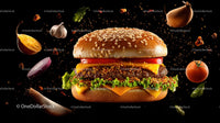Gourmet Cheeseburger with Fresh Ingredients