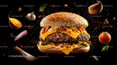 Gourmet Cheeseburger with Fresh Ingredients