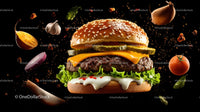 Gourmet Cheeseburger with Fresh Ingredients