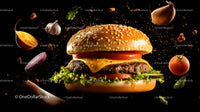 Gourmet Cheeseburger with Fresh Ingredients