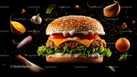 Gourmet Cheeseburger with Fresh Ingredients