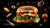 Gourmet Cheeseburger with Fresh Ingredients