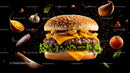 Gourmet Cheeseburger with Fresh Ingredients