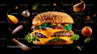 Gourmet Cheeseburger with Fresh Ingredients