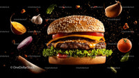 Gourmet Cheeseburger with Fresh Ingredients
