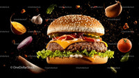 Gourmet Cheeseburger with Fresh Ingredients