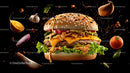 Gourmet Cheeseburger with Fresh Ingredients