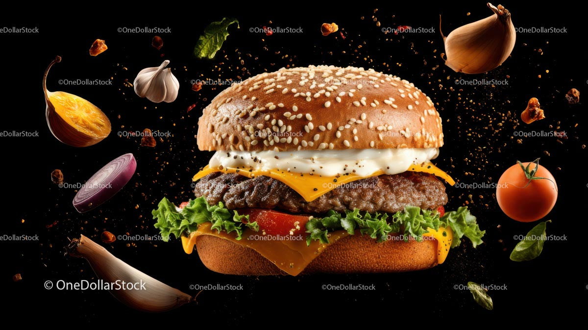 Cheeseburger o świeżym smaku z dodatkami premium