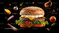 Gourmet Cheeseburger with Fresh Ingredients