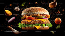 Delicious Gourmet Burger with Fresh Ingredients