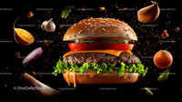 Gourmet Cheeseburger with Fresh Ingredients