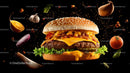 Delicious Gourmet Cheeseburger with Fresh Ingredients