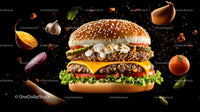 Gourmet Cheeseburger with Fresh Ingredients