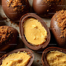 Close-Up of Delicious Chocolate Egg Candies