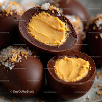 Close-Up of Delicious Chocolate Egg Candies