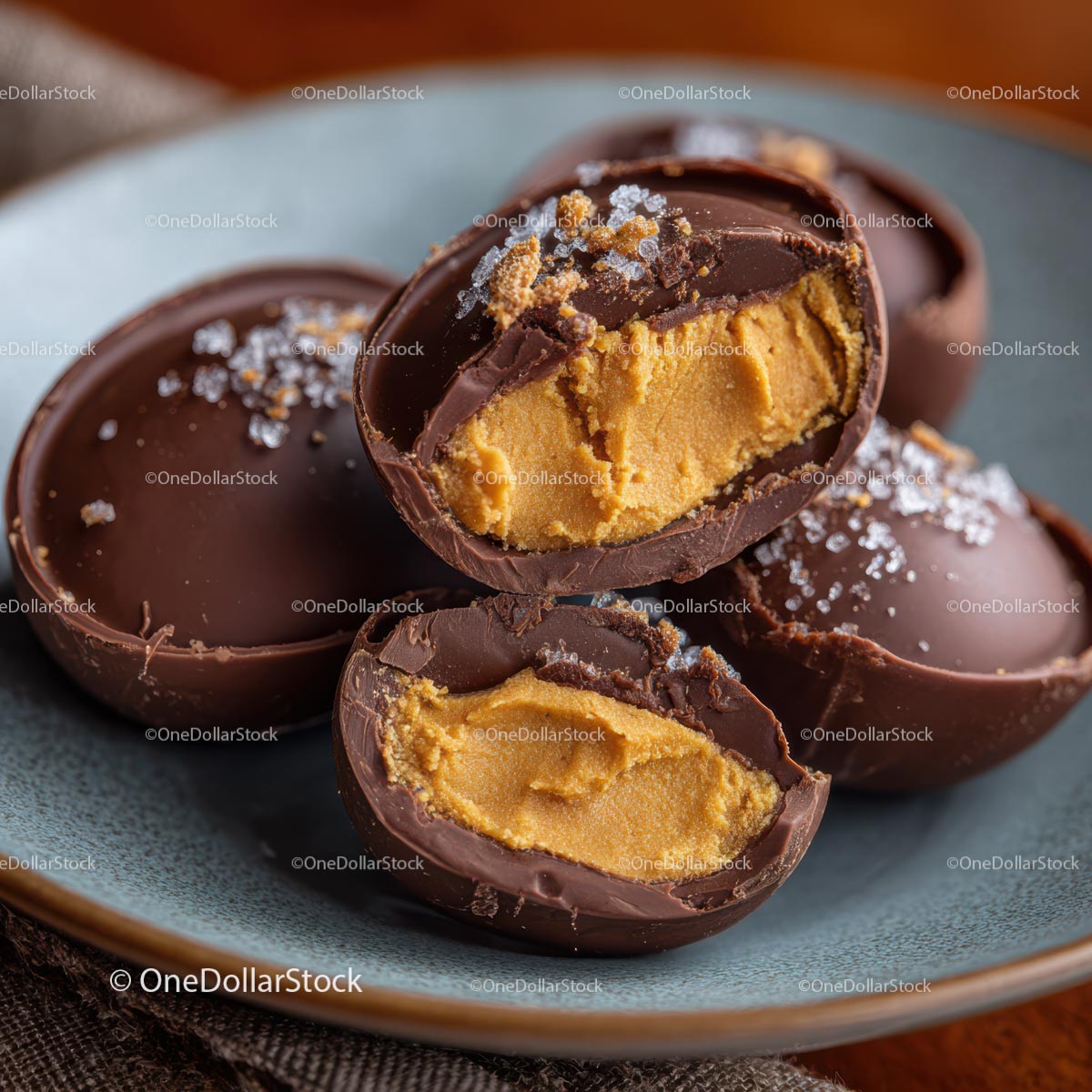 Close-Up of Delicious Chocolate Egg Candies