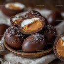 Close-Up of Delicious Chocolate Egg Candies