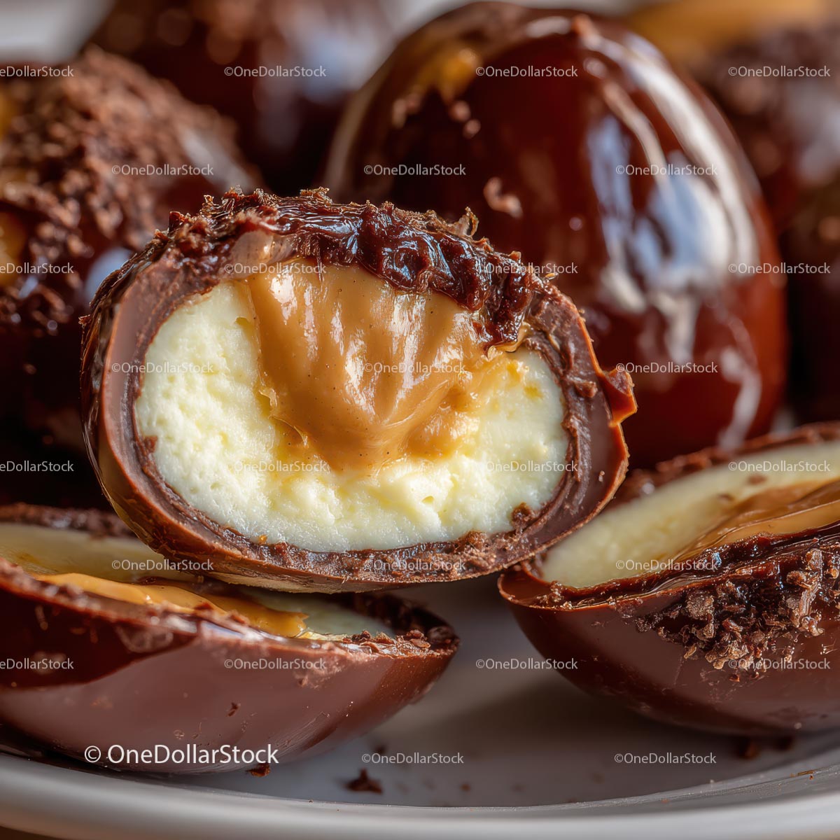 Decadent Chocolate Truffles with Creamy Caramel Filling