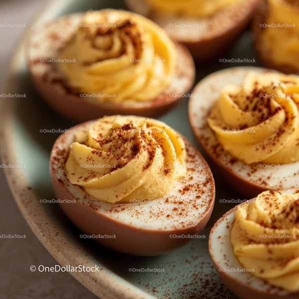 Delicious Deviled Eggs with Spicy Garnish