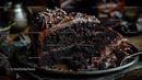 Decadent Chocolate Cake Slice with Rich Frosting
