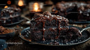 Decadent Chocolate Cake Slice with Rich Glaze