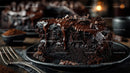 Decadent Chocolate Cake Slice with Rich Glaze