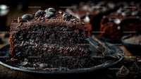 Decadent Moist Chocolate Cake Slice