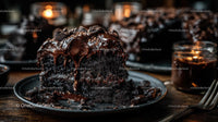 Decadent Chocolate Cake with Rich Dark Glaze