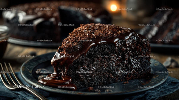 Decadent Chocolate Cake with Rich Ganache Drizzle