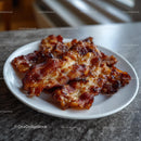 Crispy Bacon Strips on a Rustic Wooden Table