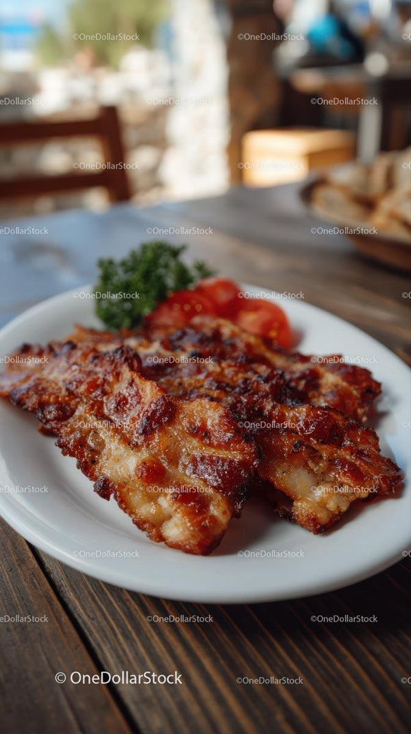 Grilled Barbecue Ribs with Fresh Tomatoes and Herbs